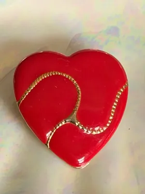 Red heart earrings