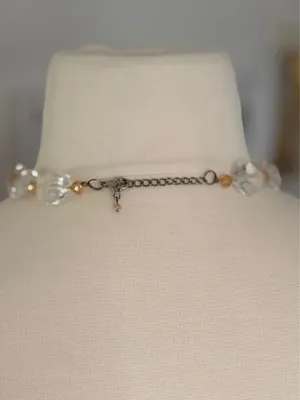Handmade Large Crystal Bead Collar Necklace