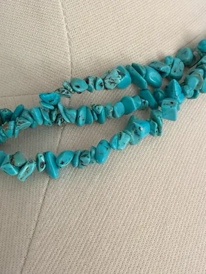 Faux Turquoise Adjustable Collar Necklace