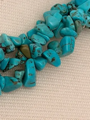 Faux Turquoise Adjustable Collar Necklace