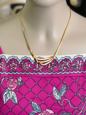 70’s Pink and Gold Trifari Vintage Necklace