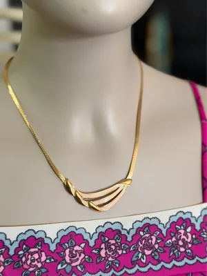 70’s Pink and Gold Trifari Vintage Necklace
