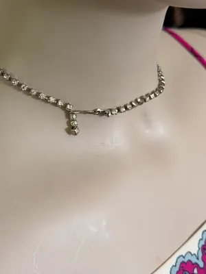 Vintage-style Rhinestone Festoon Necklace