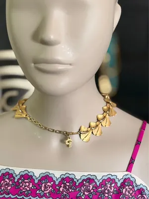 Vintage Gold Puccini Leaf Necklace