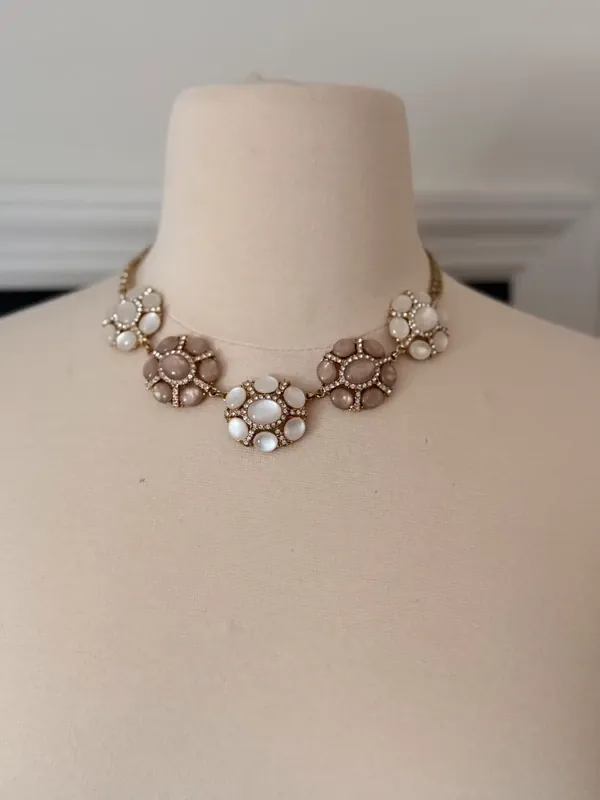 Anne Klein Mother Of Pearl/Gold Necklace