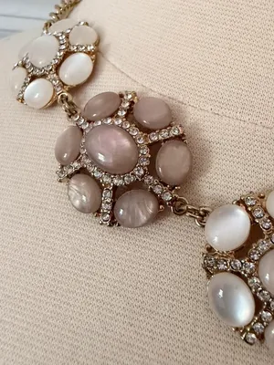 Anne Klein Mother Of Pearl/Gold Necklace